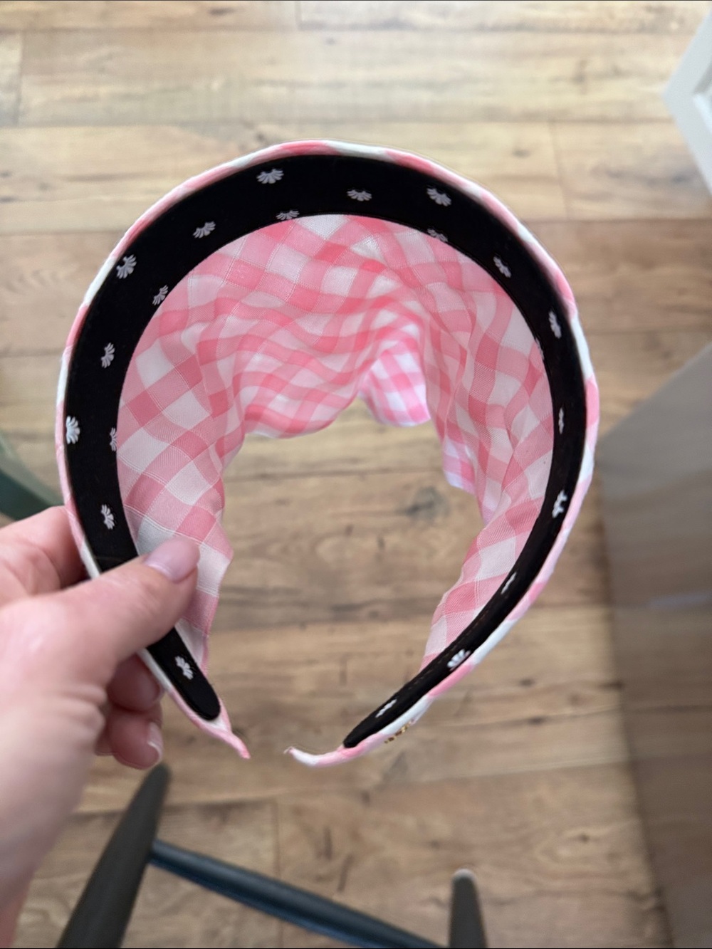 Lele Sadoughi Jackie Check Hankerchief Headband NWOT - Picture 6 of 7